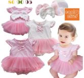 body anjinha rosa  0 a 2 anos