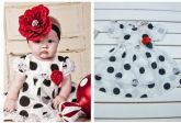 vestido branco bolinha  DE 0 A 2 ANOS