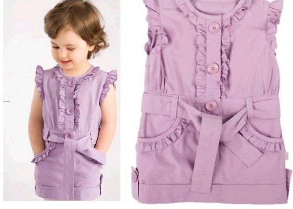 vestidinho lilás 2 a 5 anos