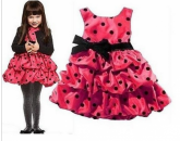 vestido luxo rosa com bolinhas 0 a 2 anos Pink ou rosa bebê