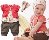 conjunto  calça, blusa e tiarinha  0 a 2 anos